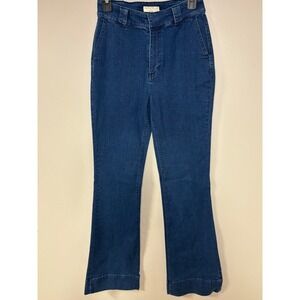 Bagatelle Collection High Rise Wide Leg Denim Jeans Women's Dark Wash